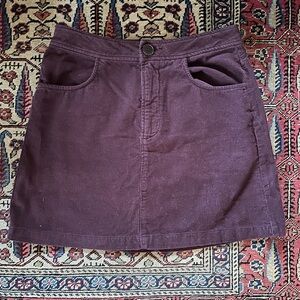 Zara Plum Corduroy Mini Skirt - size medium